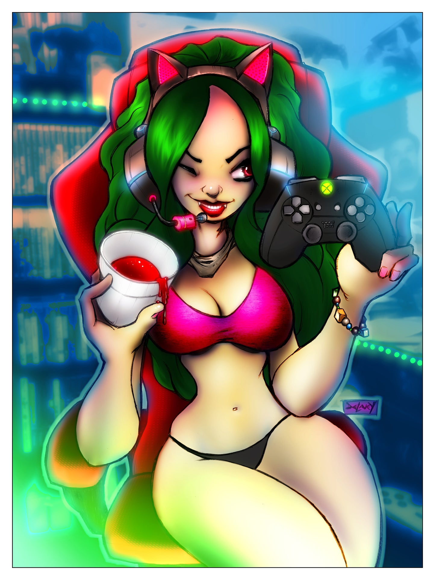 Gamer Girl Art Print