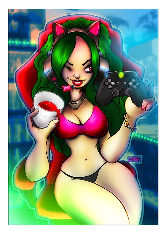 Gamer Girl Art Print